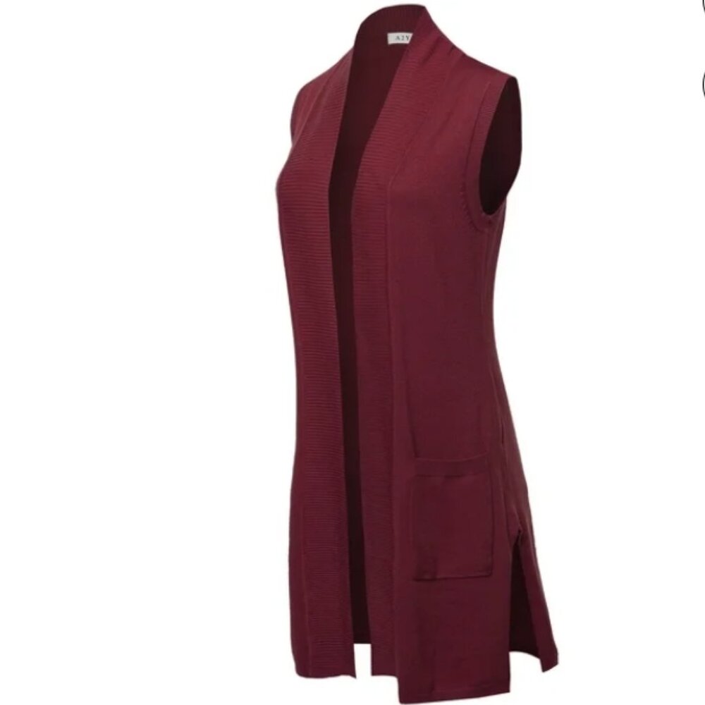CHICO'S Vest Cardigan - Burgundy 3X